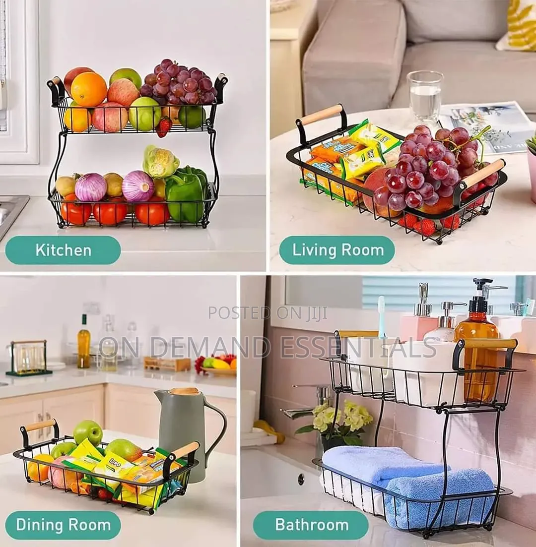 2 Tier Detachable Nordic Metallic Fruit Holder