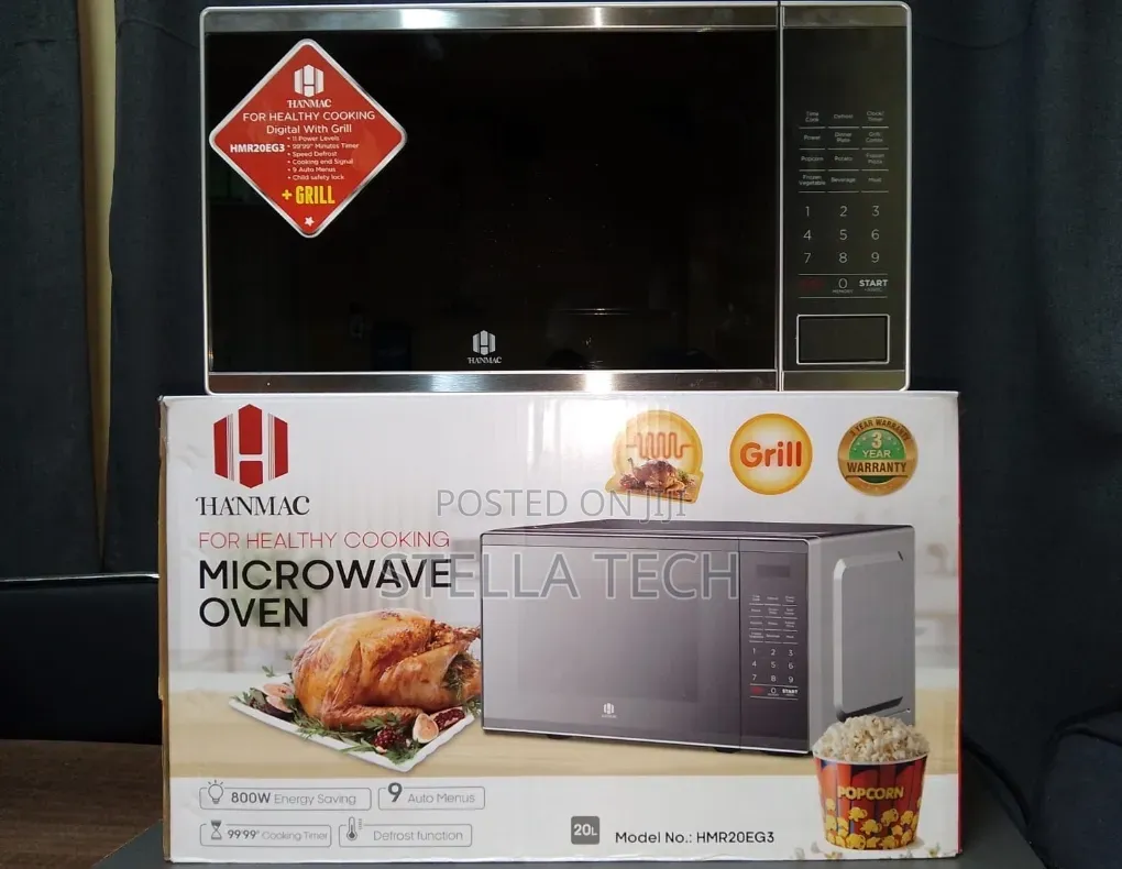 Silver Hanmac 20L Digital Plus Grill Microwave (3 Years Warranty)