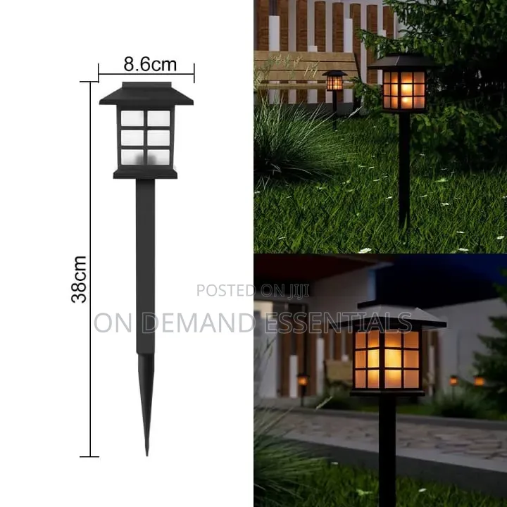 2Pcs Waterproof Decorative Lawn Lamp Outdoor Solar Garden Lights