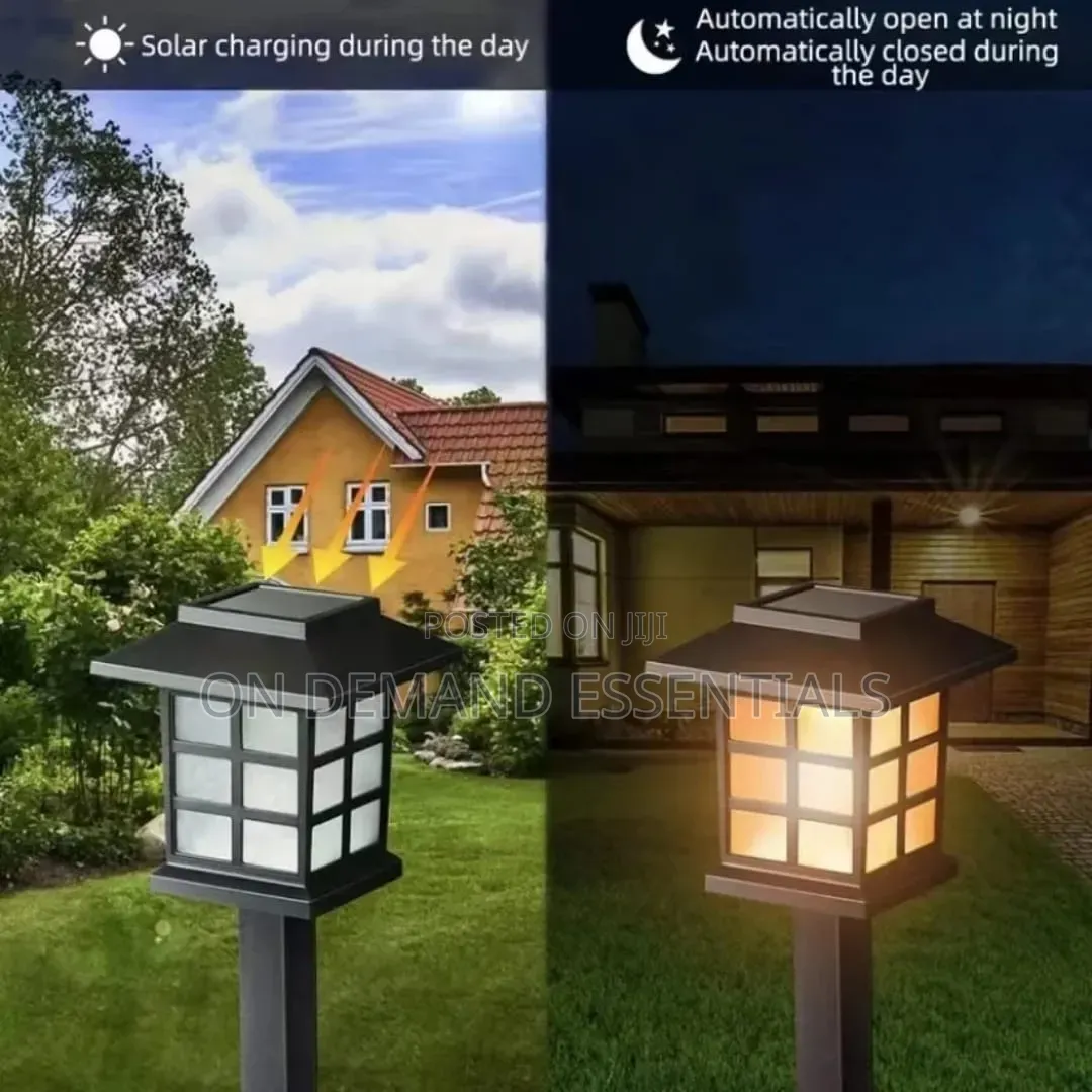 2Pcs Waterproof Decorative Lawn Lamp Outdoor Solar Garden Lights