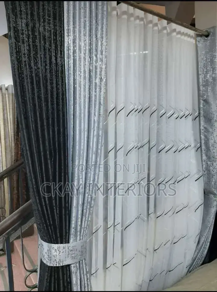 Full Window and Half Kitchen Window Elegant Curtains
