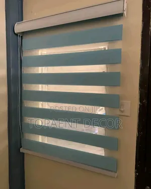 Light Filtering Blue Horizontal Window Blinds