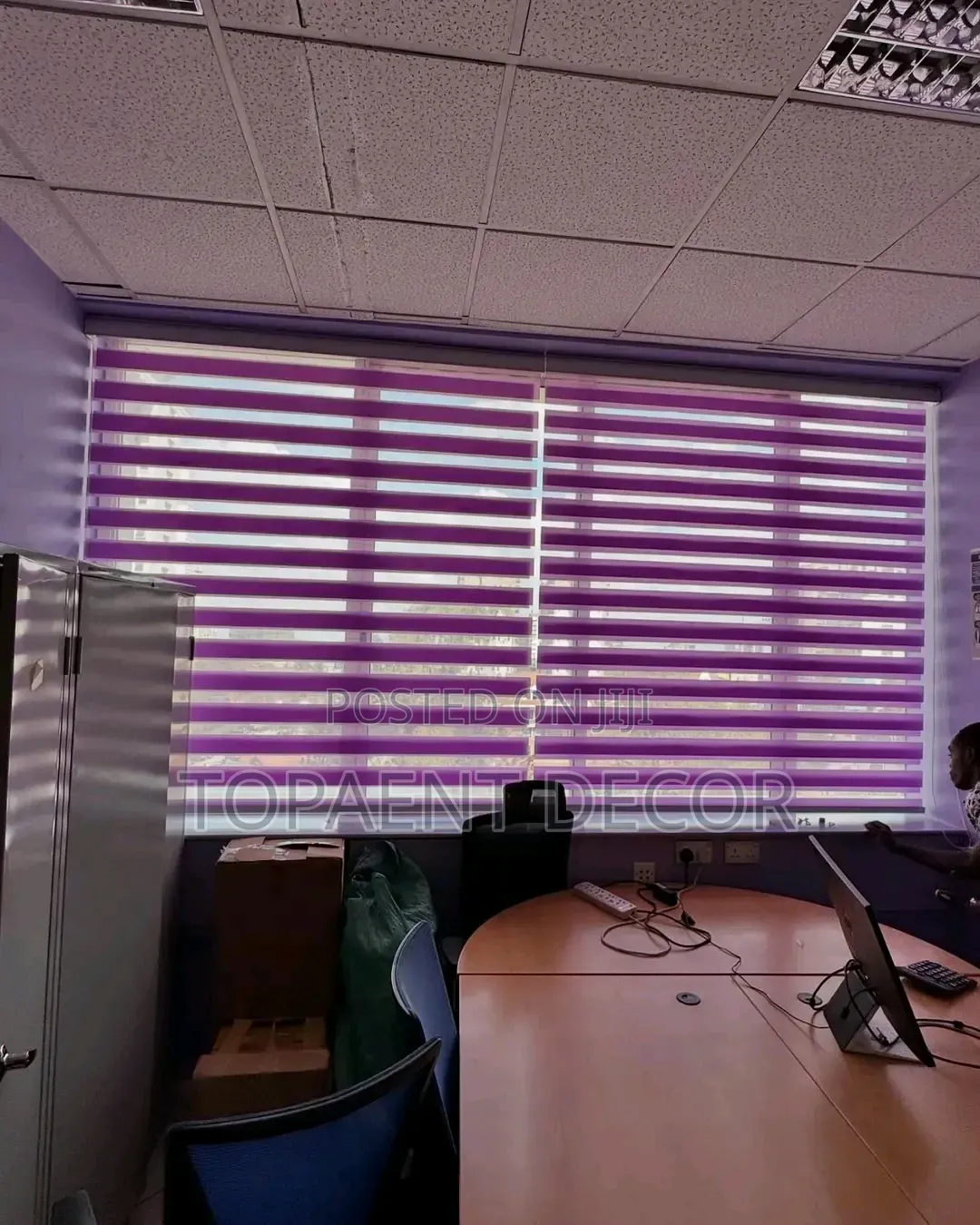 Purple Office Window Blinds Available