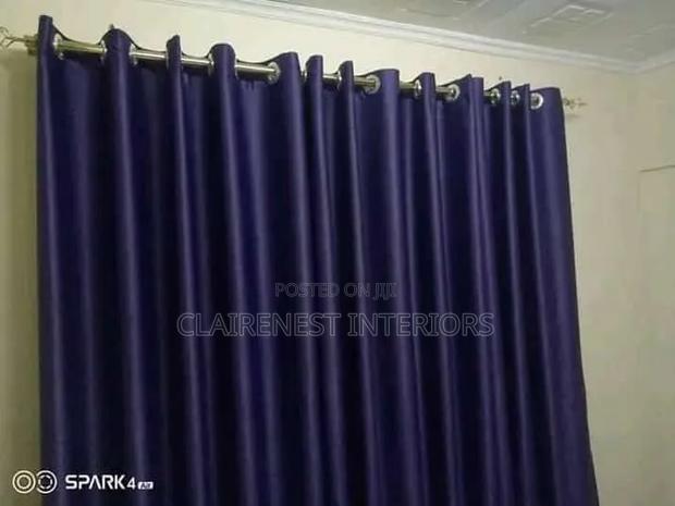 Sky Blue and Never Blue Eyelates Window Curtains - thumbnail 2