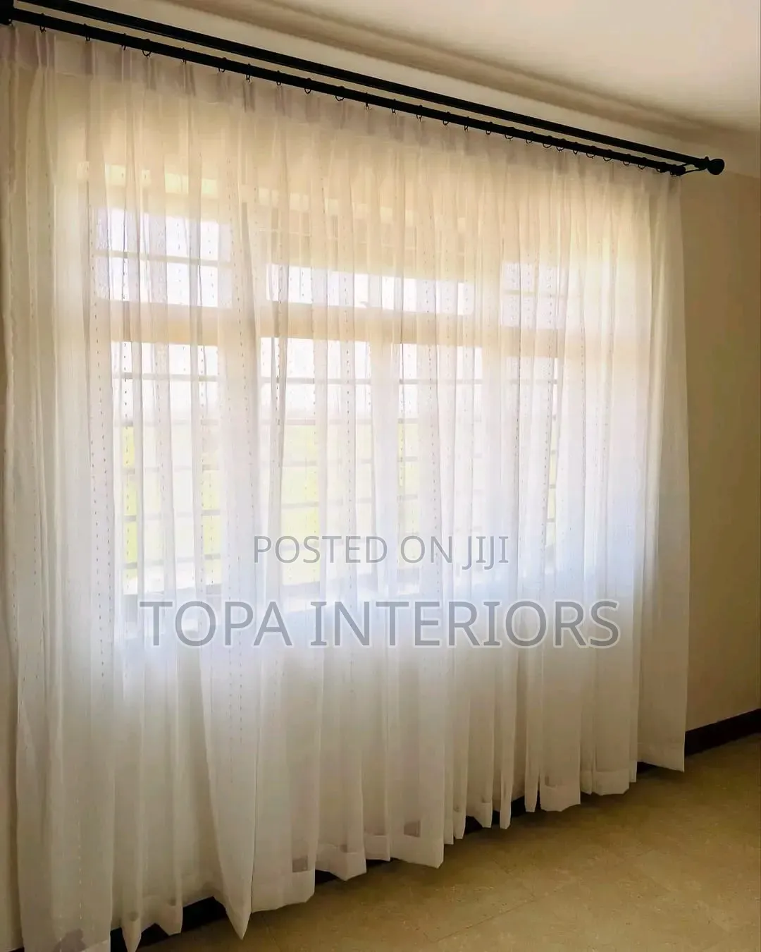 White Bedroom Sheer Curtains to Allow Light Into the Bedroom