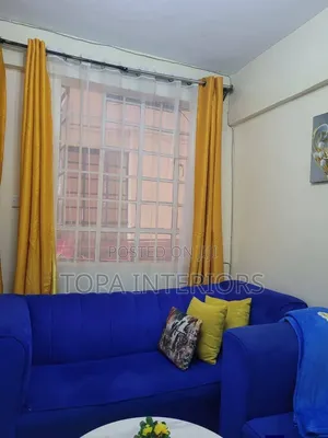 MUSTARD Yellow Curtains for Blue Seats