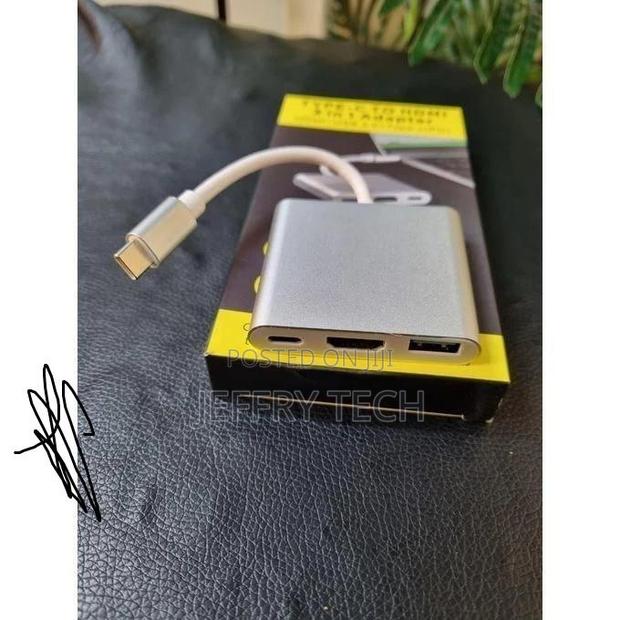 3 in 1 USB C Hub Adapter - HDMI, USB 3.0, Type-C Charging - thumbnail 2