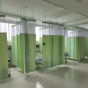 Curtain Rail Design Green Airy Hospital Curtains Installation