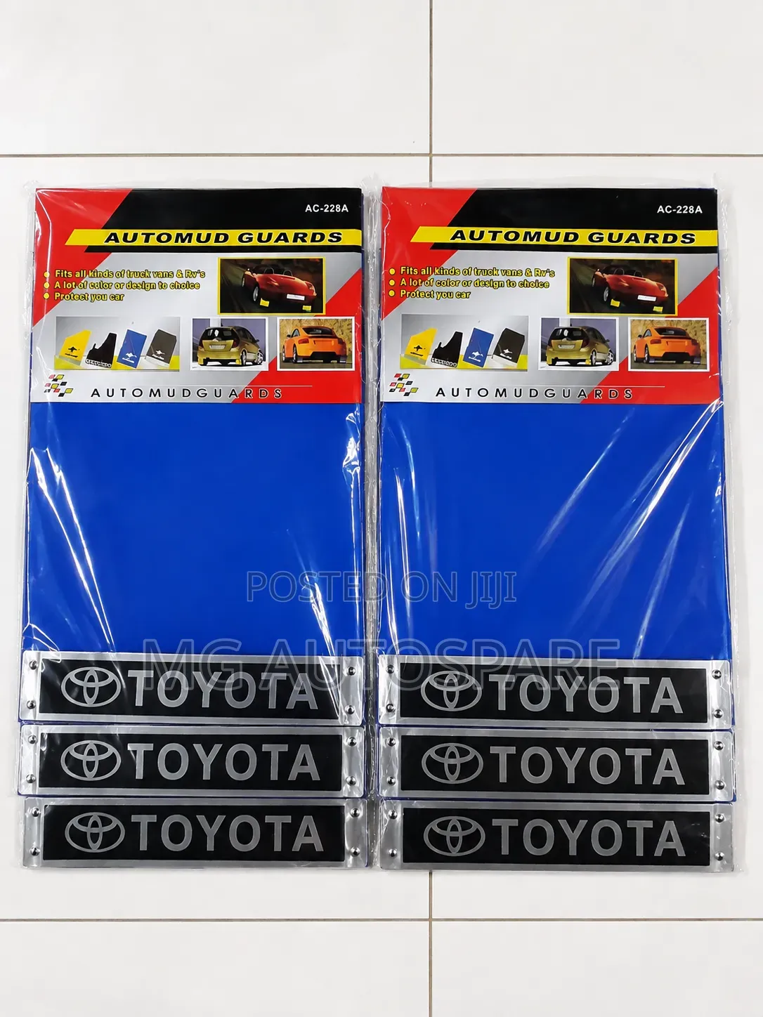 Blue Toyota Mud Guards