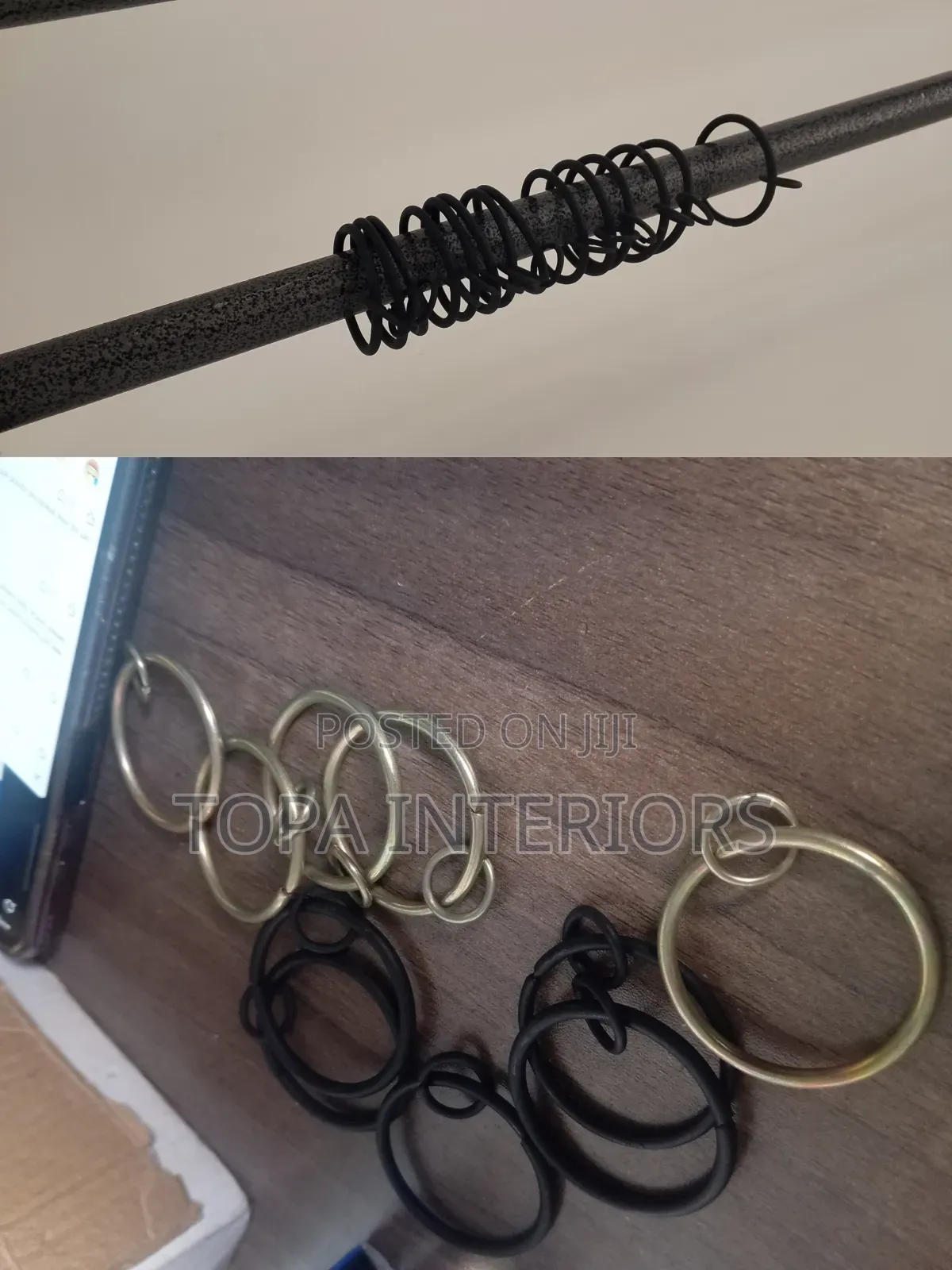 Metallic Pole Accessories Drapery Curtain Runners