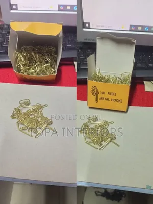 Metallic Curtain Hooks Box of 100 Pieces