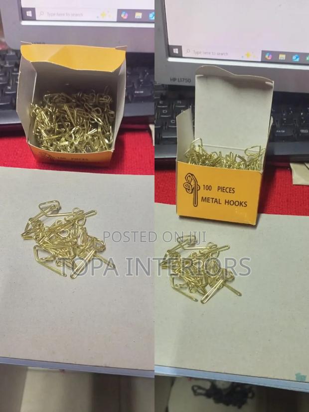 Metallic Curtain Hooks Box of 100 Pieces - main view
