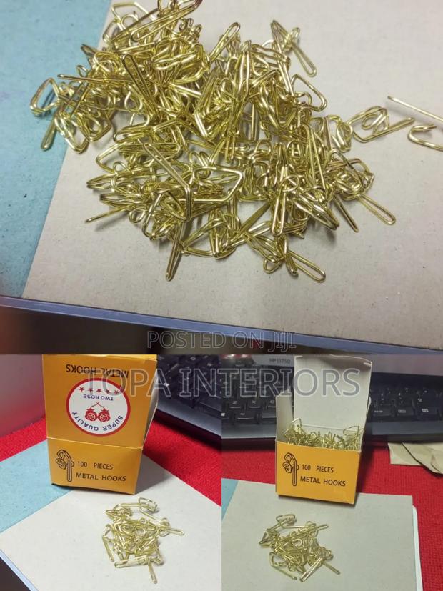 Metallic Curtain Hooks Box of 100 Pieces - thumbnail 2