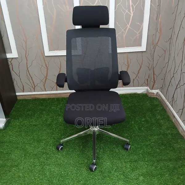 Office Chair : Ergonomic Foldable Arms Office Chair