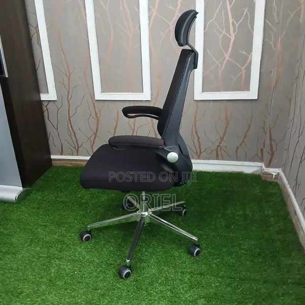 Office Chair : Ergonomic Foldable Arms Office Chair