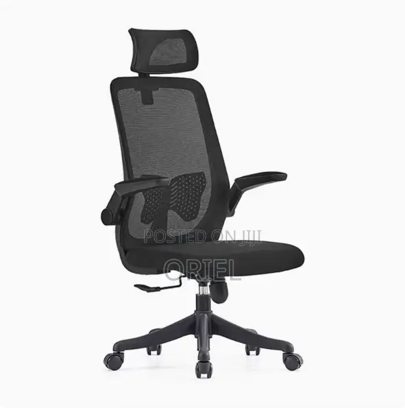 Office Chair : Ergonomic Foldable Arms Office Chair