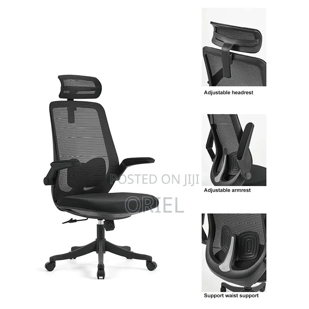 Office Chair : Ergonomic Foldable Arms Office Chair