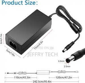 12V 5A Power Supply Adapter AC DC Converter 100V~240V to 12 Volt 5 Am