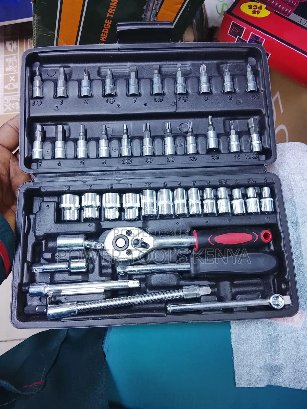 46-Piece Socket Wrench Ratchet Tool Set (1/4" Drive)