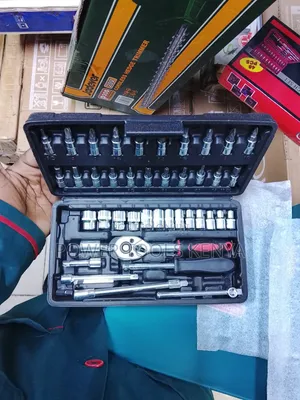 46-Piece Socket Wrench Ratchet Tool Set (1/4" Drive)