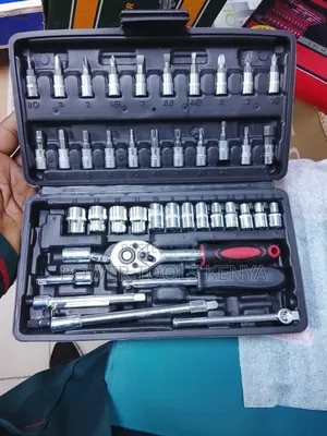 46-Piece Socket Wrench Ratchet Tool Set (1/4" Drive)