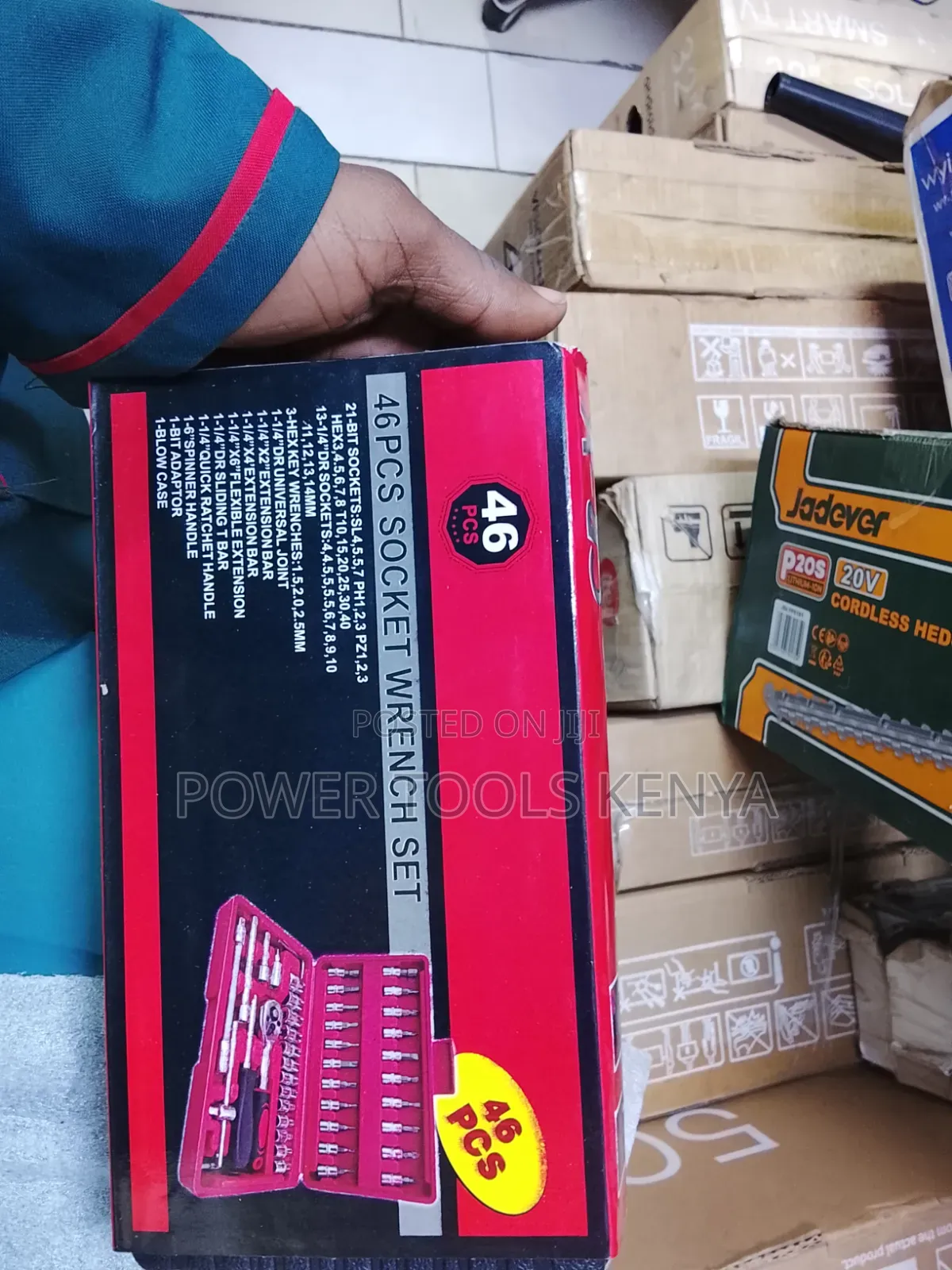 46-Piece Socket Wrench Ratchet Tool Set (1/4" Drive)