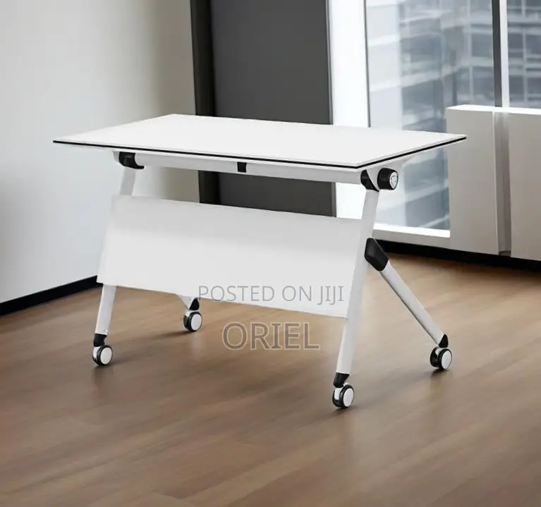 Office Chair : Foldable Training Table With Pedestals