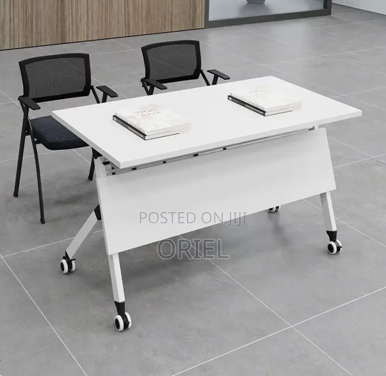 Office Chair : Foldable Training Table With Pedestals