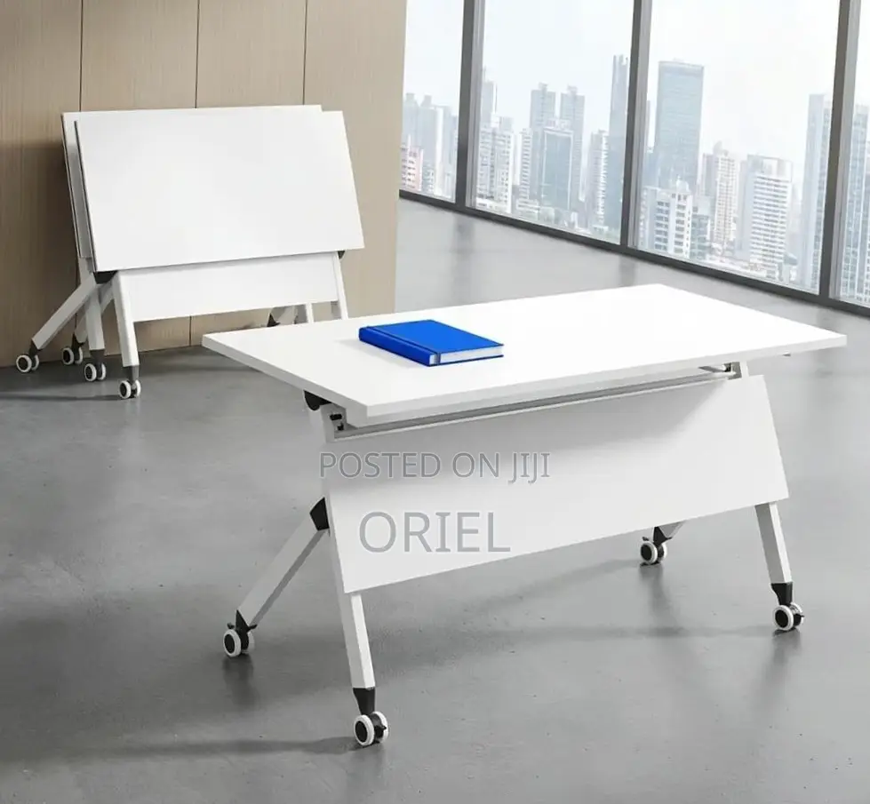 Office Chair : Foldable Training Table With Pedestals