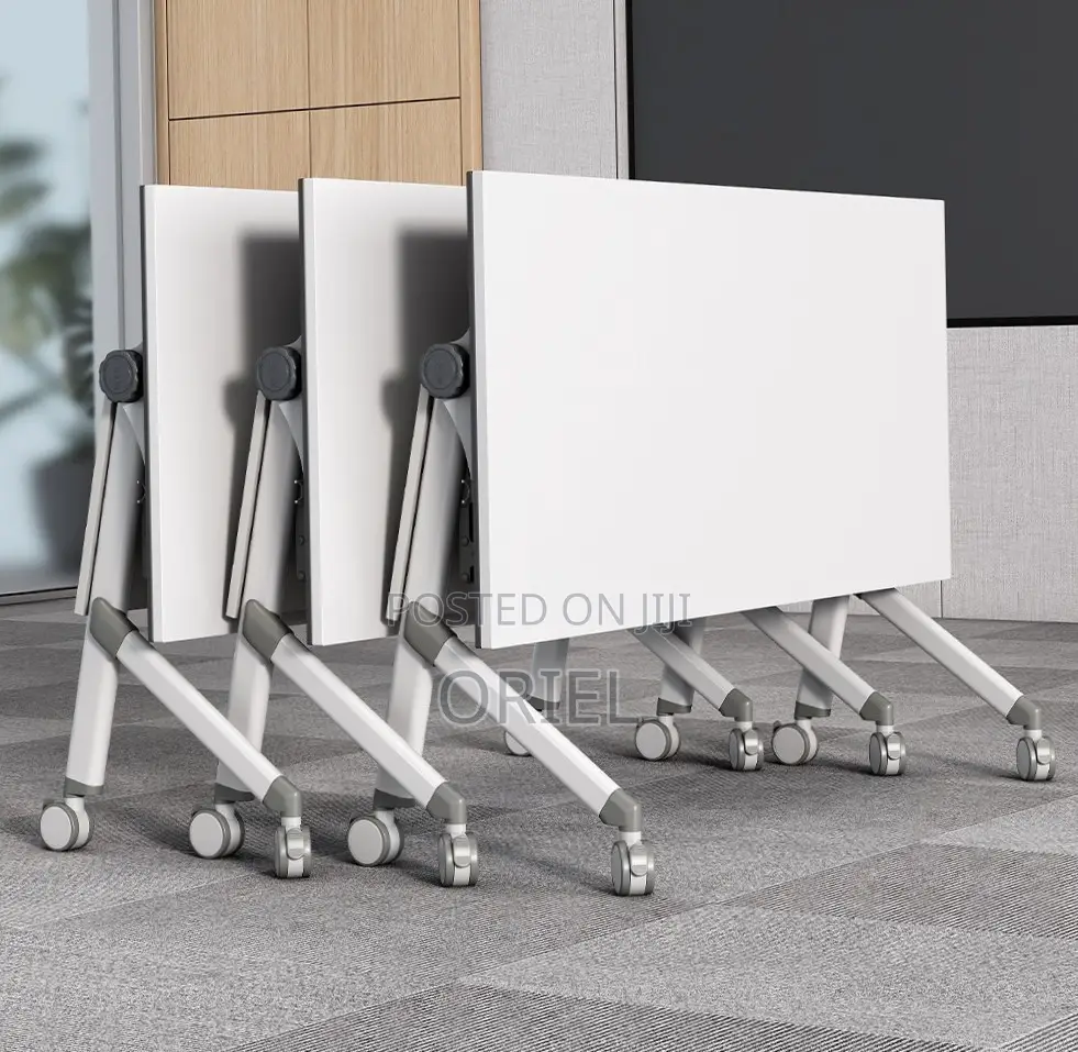 Office Chair : Foldable Training Table With Pedestals