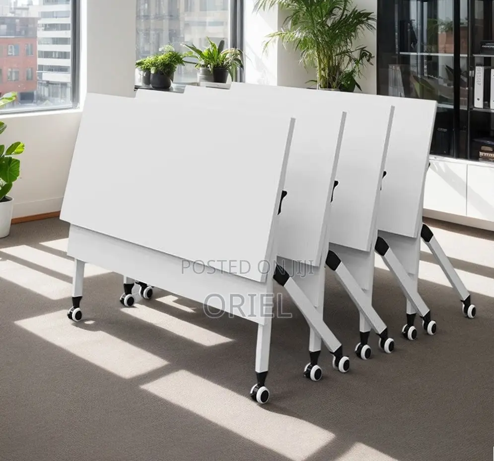 Office Chair : Foldable Training Table With Pedestals