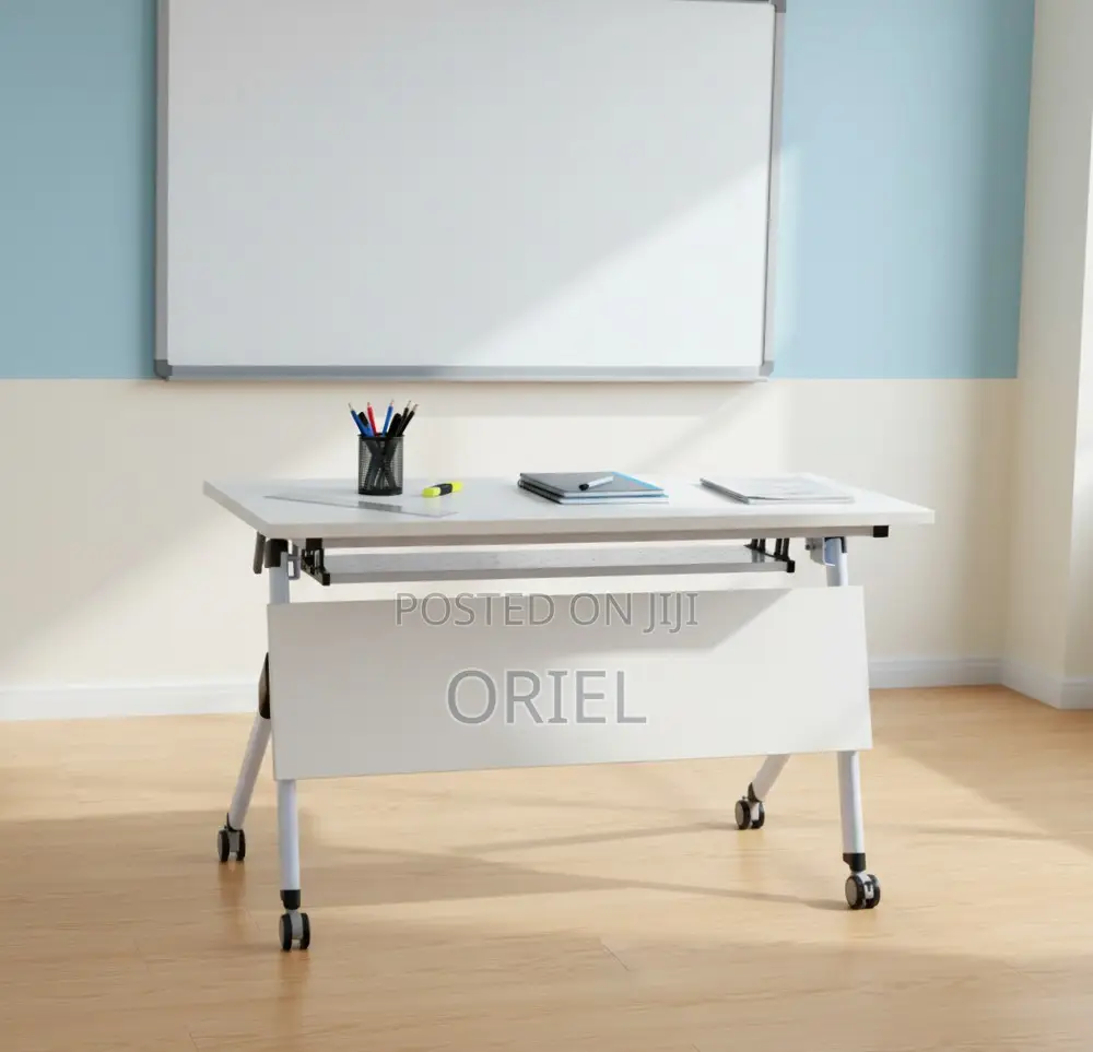 Office Chair : Foldable Training Table With Pedestals