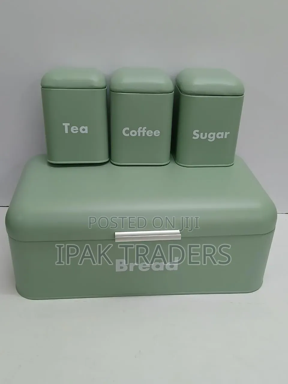 Unique and Elegant Bread Storage Bin With 3pcs Canisters