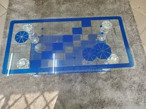 Blue Tempered Glass Coffee Table