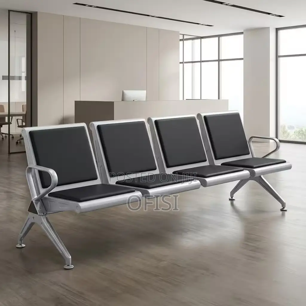 Waiting Bench; 4 Seater Padded Office Waiting Chair