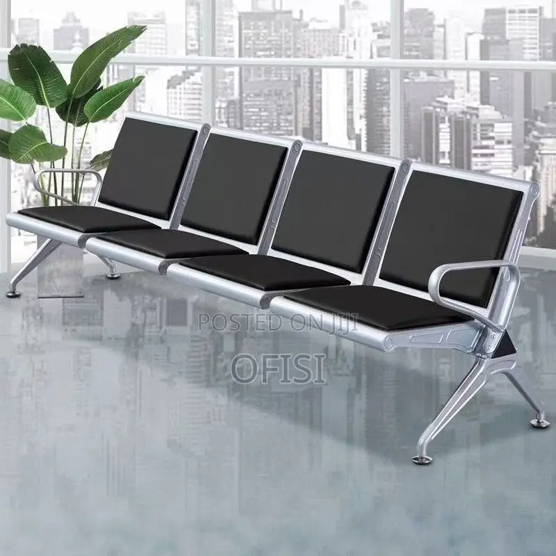 Waiting Bench; 4 Seater Padded Office Waiting Chair