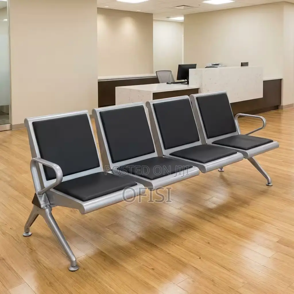 Waiting Bench; 4 Seater Padded Office Waiting Chair