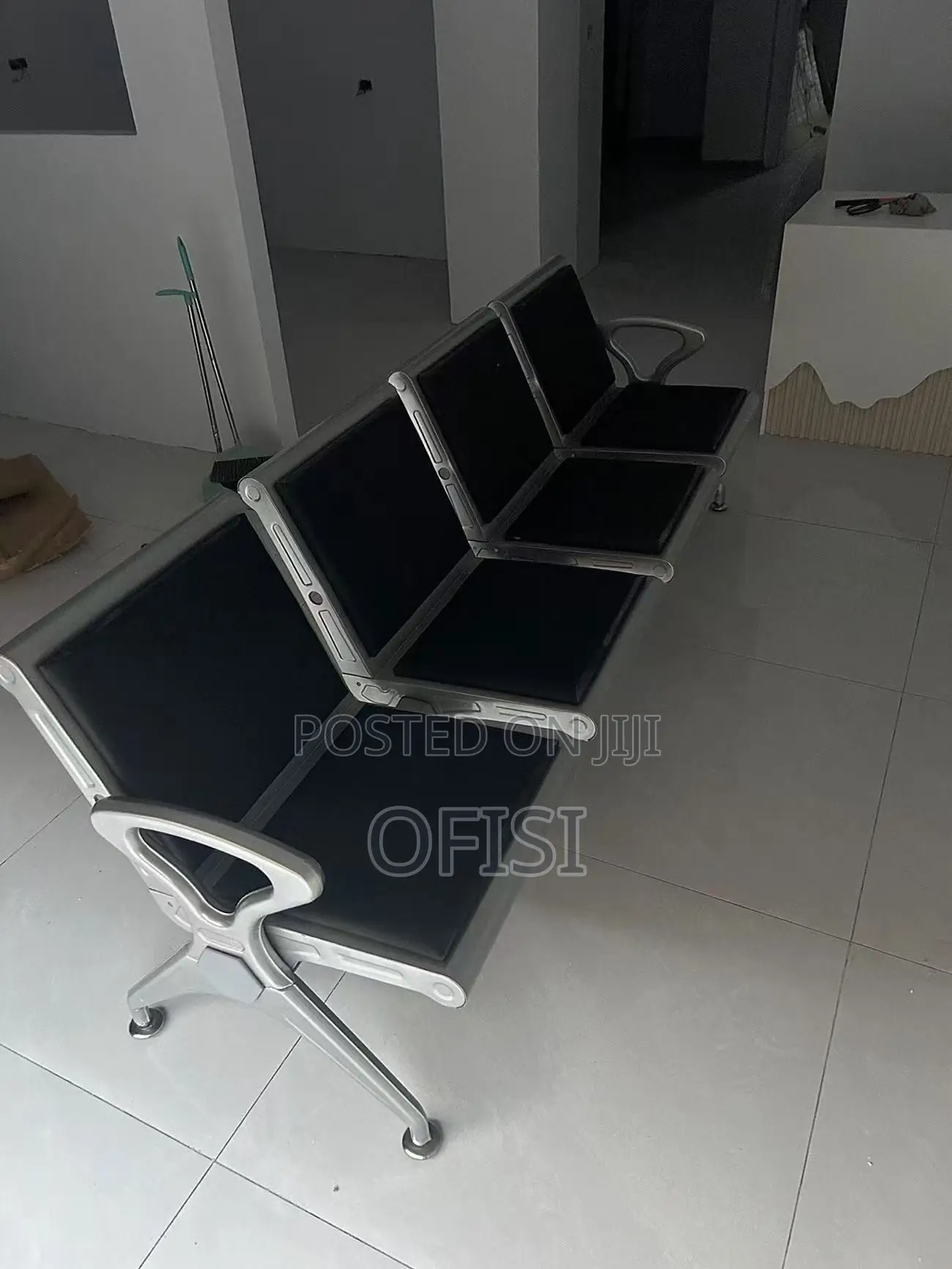 Waiting Bench; 4 Seater Padded Office Waiting Chair