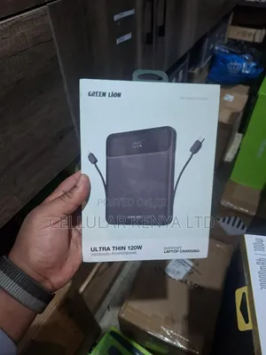 Green Lion Ultra Thin 120W 20000mAh Power Bank – Black