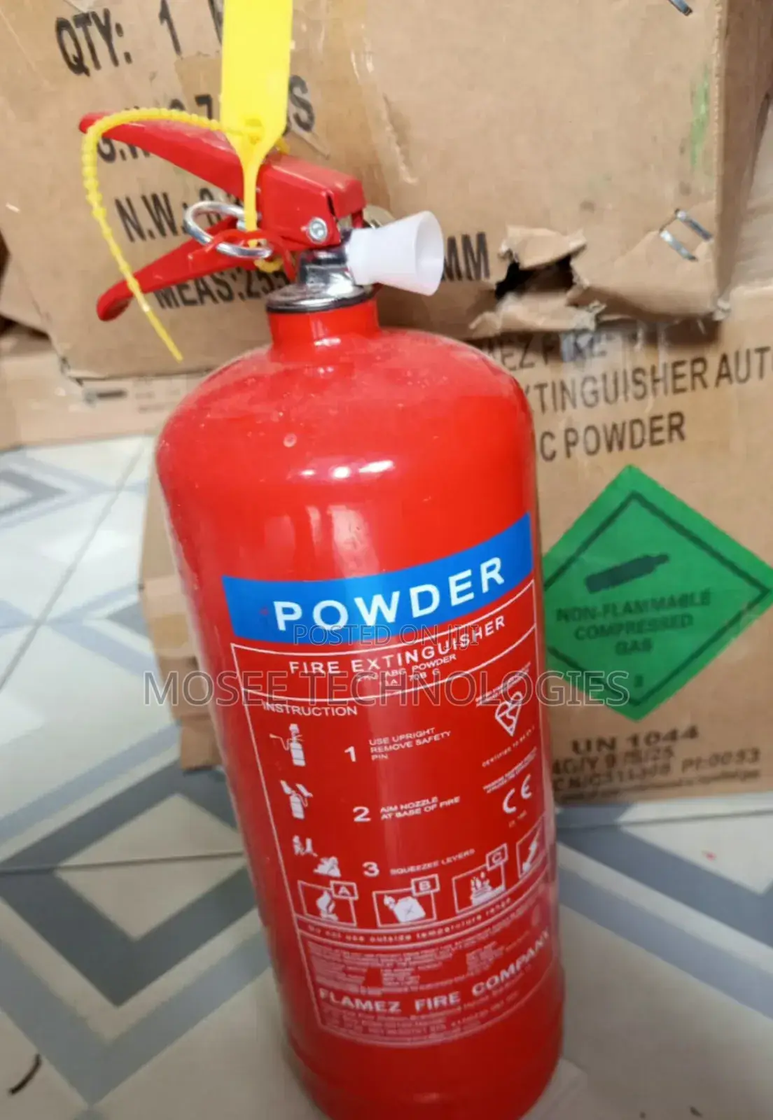 Portable 2KG ABC Powder Fire Extinguisher With Safety Pin
