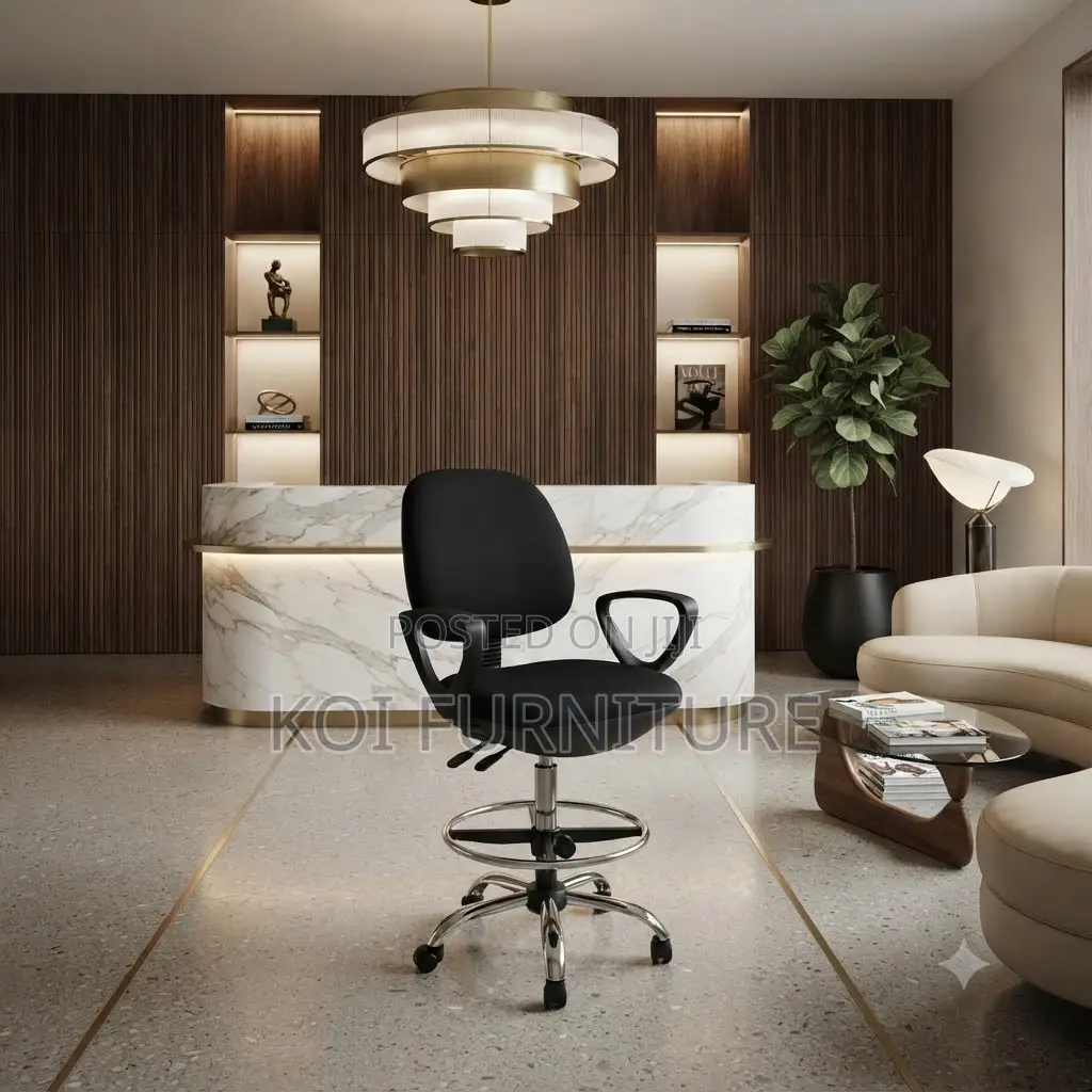 Office Chairs; Mid Back Reclining Fabric Swivel High Height Chairs