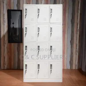 12 Locker White Metallic Cabinet