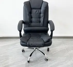 Office Chair : Adjustable High-Back Leather Executive Office Chair