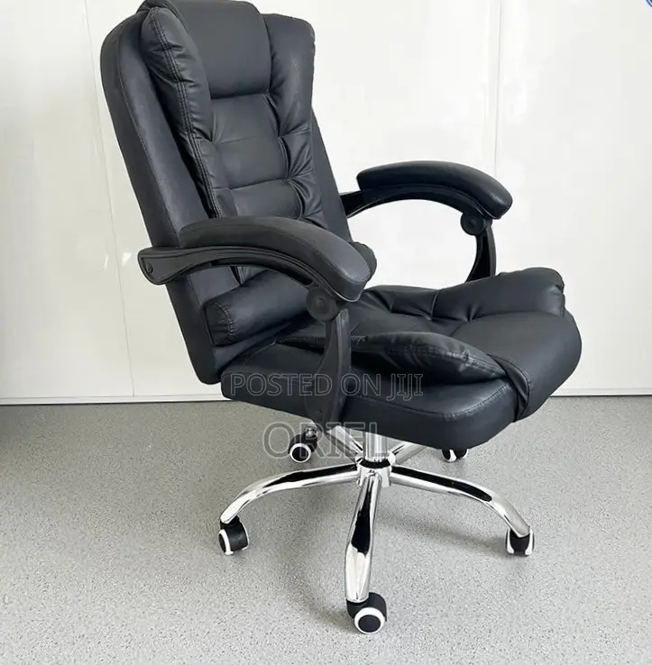 Office Chair : Adjustable High-Back Leather Executive Office Chair
