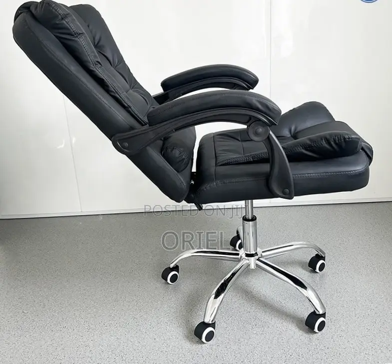Office Chair : Adjustable High-Back Leather Executive Office Chair