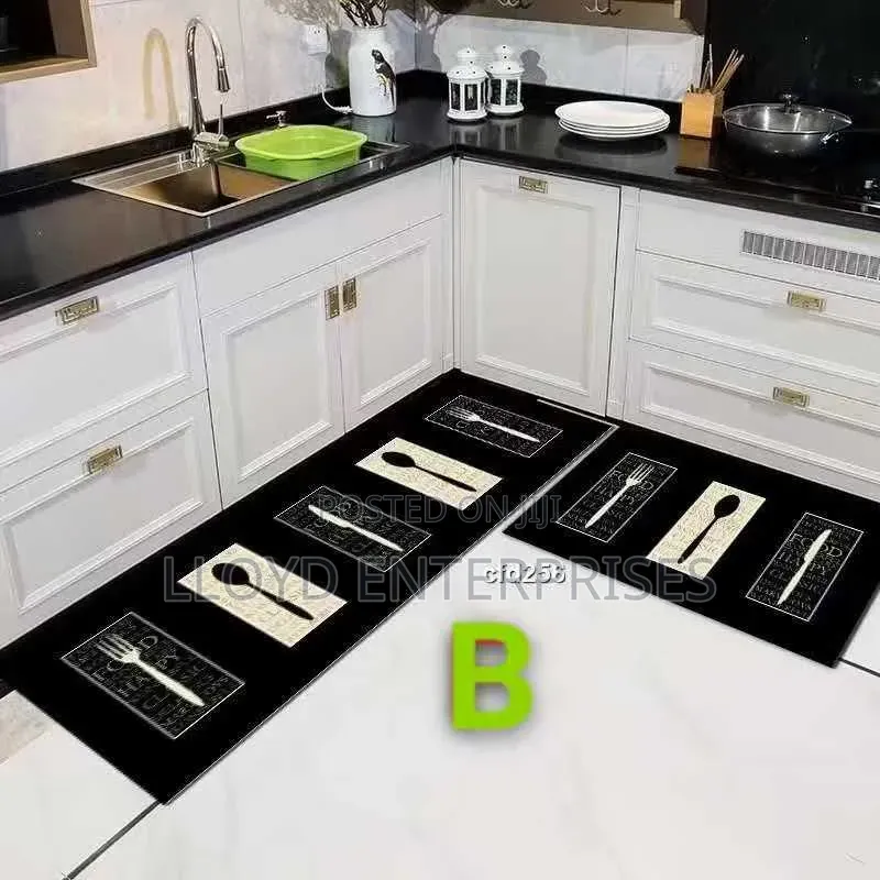 2pcs Kitchen Mats With Rubber Super Non-Slip Underside