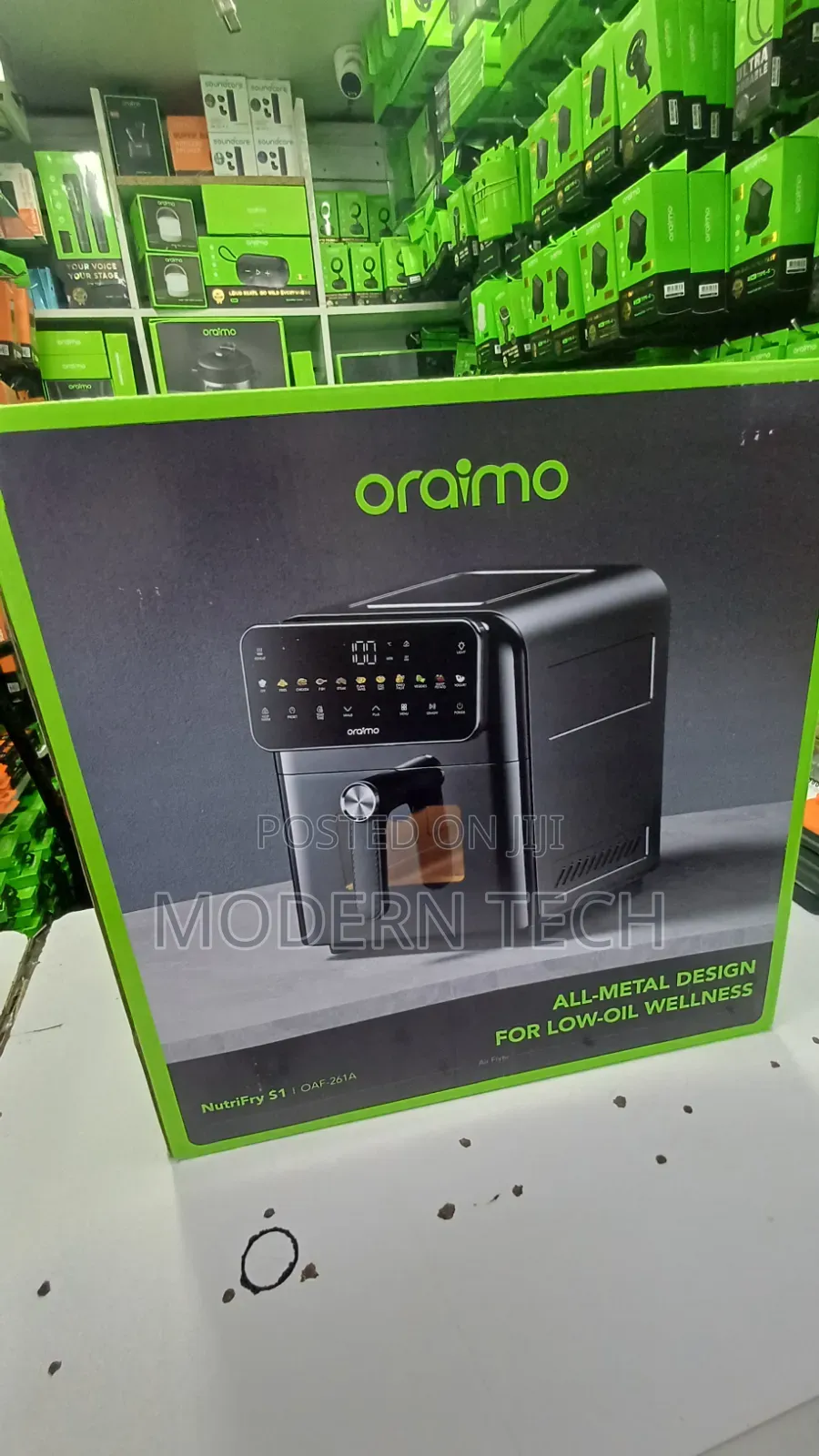 Oraimo NutriFry S1 Metal Air Fryer 6L – Touch Control Viewing Window