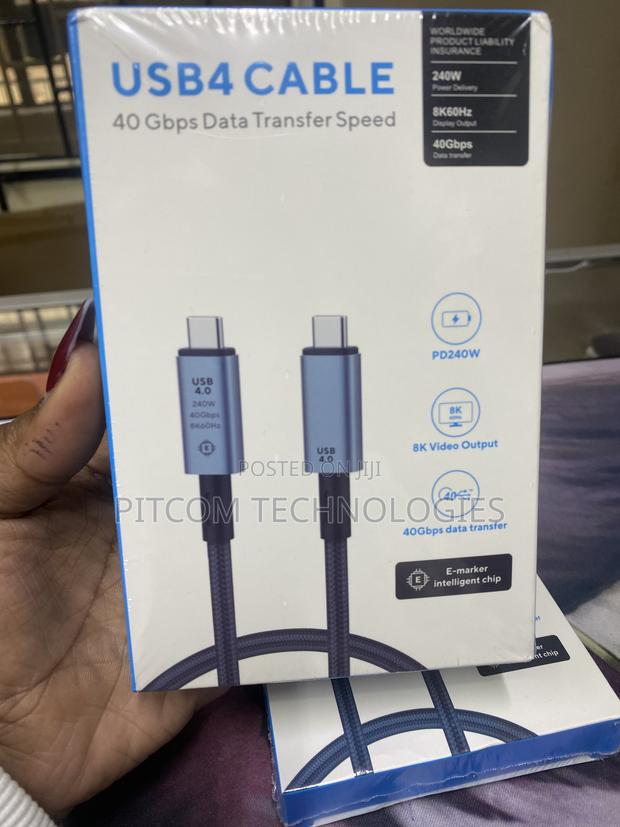 USB4 Type-C to Type-C Cable – 40Gbps, 240W PD, Display - thumbnail 4