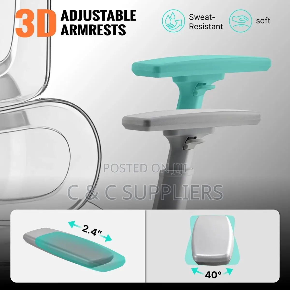 White High Back Study Chair With Footrest