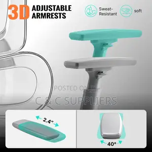 White High Back Study Chair With Footrest